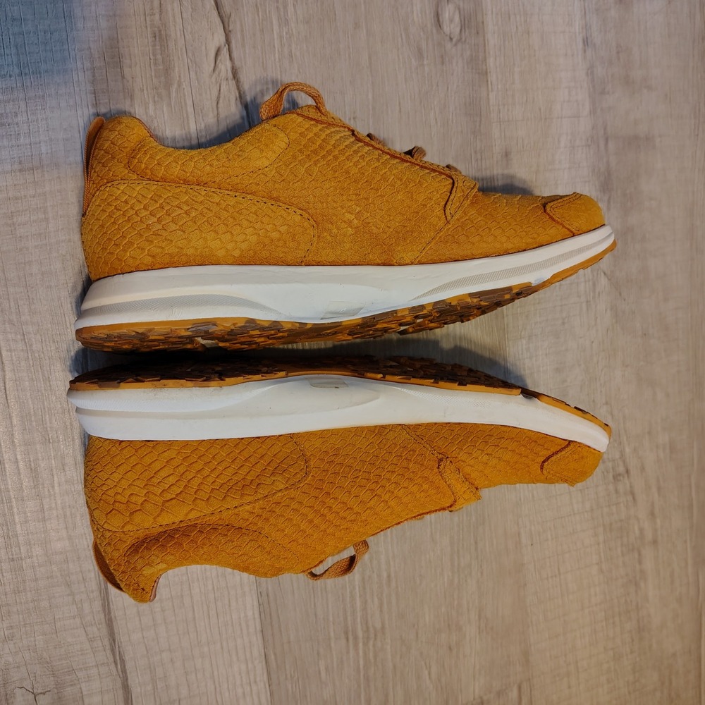 Ariat Fuse Mustard Yellow Snake Embossed Leather Sneakers 10018465 Womens 8.5 B - Picture 5 of 8